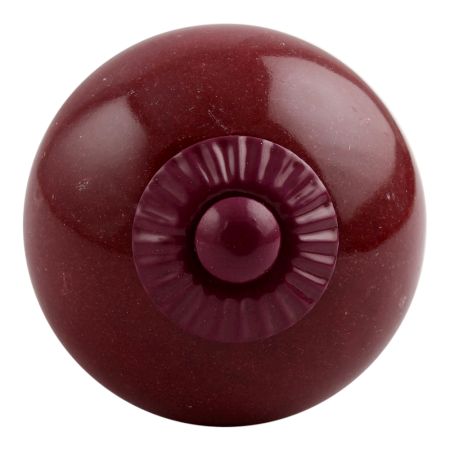Cherry Solid Round Purple Fitting Ceramic Knob